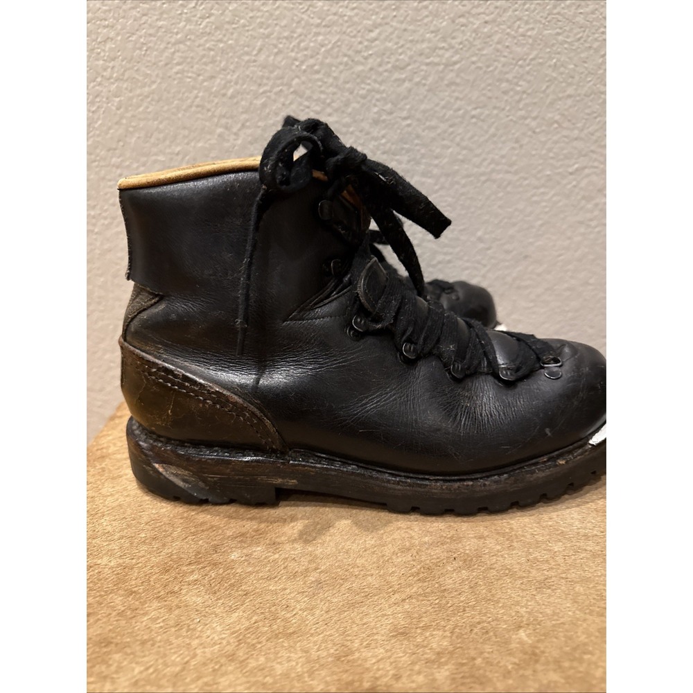 Vintage CONTINENTALE Alpine Ski Boots‎ Leather Military Mountaineering Italy 43